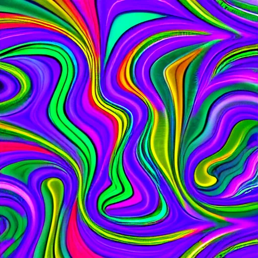 Prompt: fractal pattern neon colors swirl with soft edges mosiac