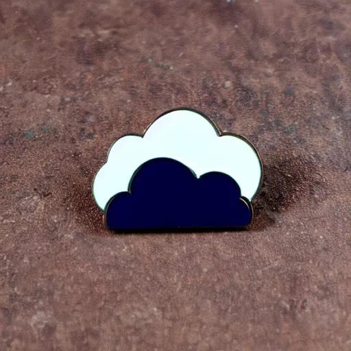 Image similar to clouds enamel pin, style of alumandink