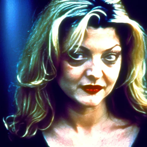 Prompt: sheryl lee as laura palmer in the tv show, twin peaks,