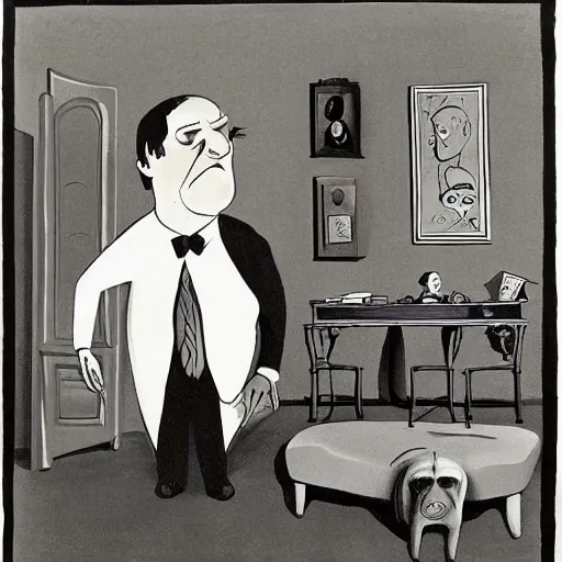 Image similar to a character by Charles Addams