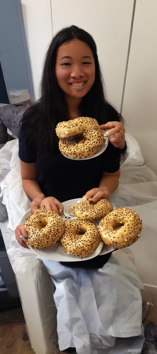 Image similar to yodo consuming bagels