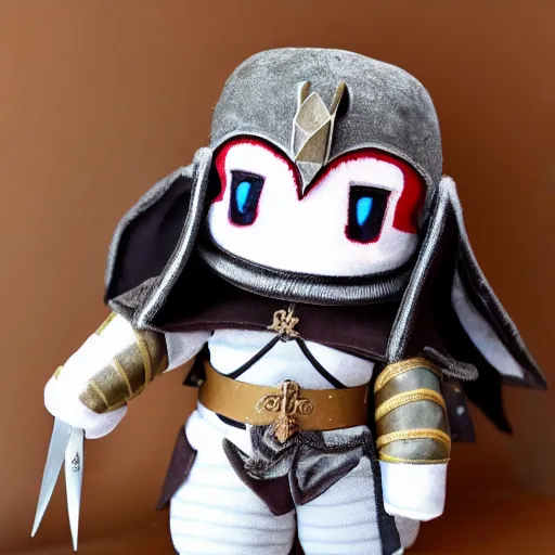 Image similar to fumo plush of a cute medieval knight