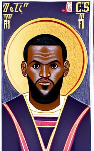 Image similar to orthodox icon of lebron james