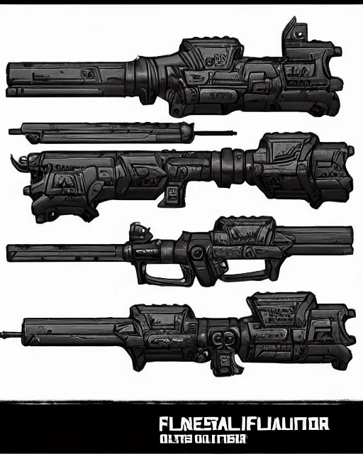 Image similar to fleshmetal obliterator guns, trending on artstation