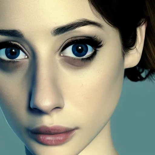 Prompt: bird eyes Emmy Rossum, realistic, photo studio, HDR, 8k, trending on artstation