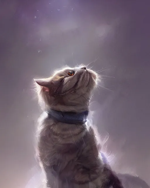 Image similar to scottish fold cat wearing a steelplated metal armour, portrait, illustration, rim light, top light, perfectly shaded, soft painting, art by ross tran, krenz cushart and wenjun lin