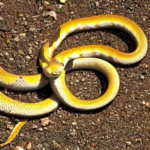 Prompt: snake with legs nature photography