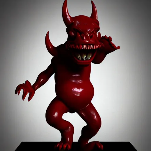 Image similar to dancing devil, 3d render, high detail