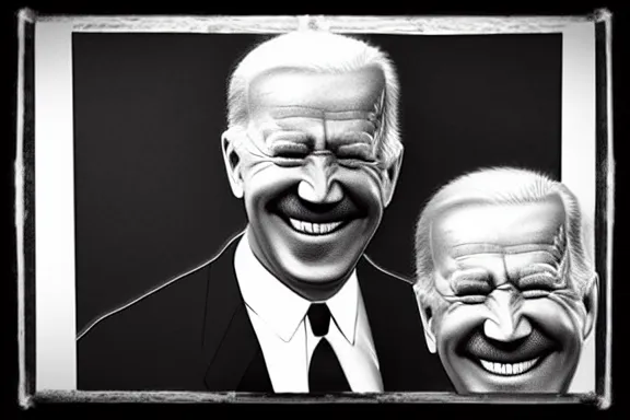 Image similar to “ very very intricate photorealistic photo of hitler and joe biden laughing together, detailed natural lighting, award - winning crisp details ”