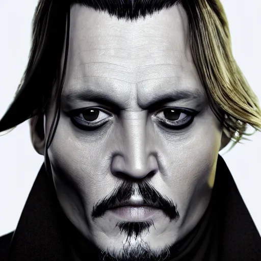 Image similar to portrait of johnny depp as a bishop, ultra realistic photography, highly detailed, photorealistic, octane render, 8 k, unreal engine