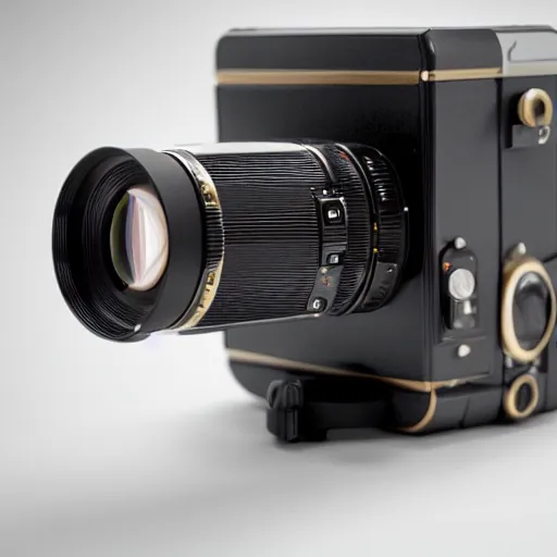 Image similar to a medium format camera that looks like c 3 p 0, product photography