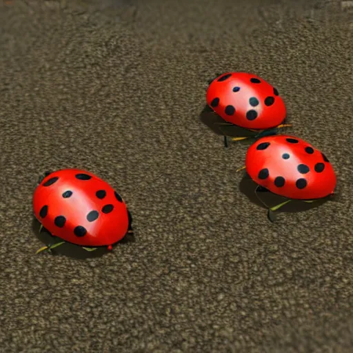 Image similar to ladybugs in lord of the rings trilogy ( film ), 3 d render