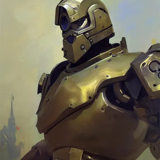 Image similar to greg manchess portrait painting of armored claude monet as overwatch character, medium shot, asymmetrical, profile picture, organic painting, sunny day, matte painting, bold shapes, hard edges, street art, trending on artstation, by huang guangjian, gil elvgren, ruan jia, randy vargas, greg rutkowski