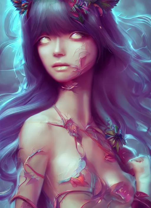 Image similar to dreamscape, female, ross tran!!!, vivid colors, anatomical, highly detailed sculpture, intricate detailed, ommatidia, 8 k, cinematic atmosphere, post - processing