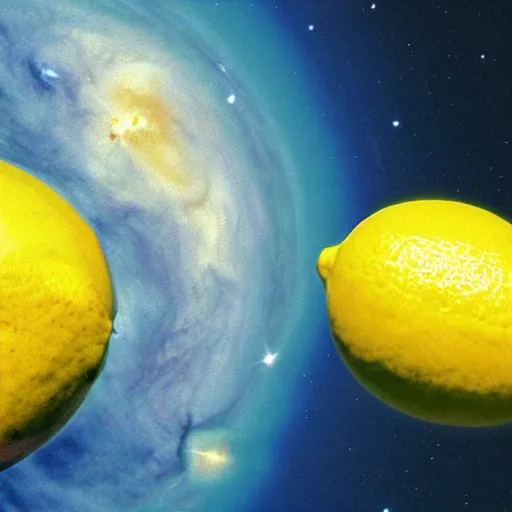 Image similar to lemon planet, photo by hubble telescope