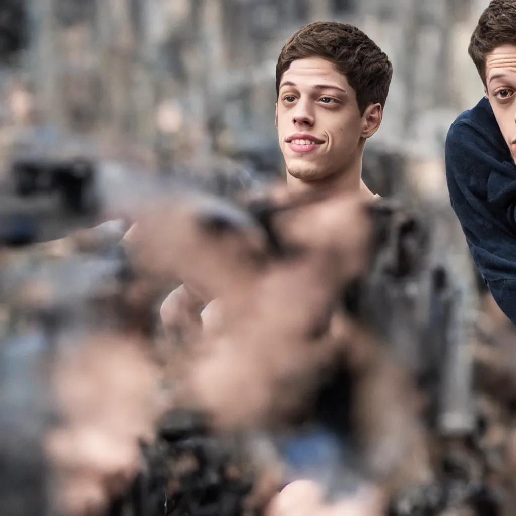 Image similar to pete davidson in an action movie