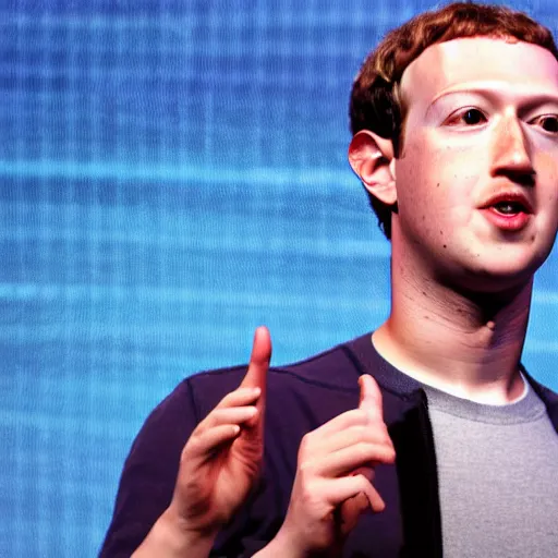 Image similar to android mark zuckerberg takes off skin suit