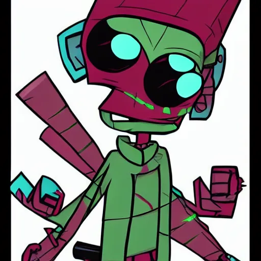 Prompt: Postal Dude in the Invader Zim Art Style, very detailed, extremely detailed, detailed, digital art, trending on artstation
