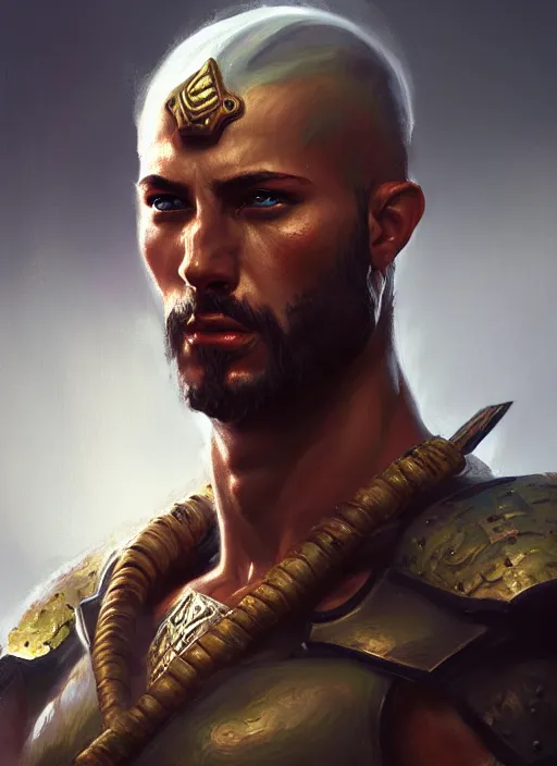 Image similar to a _ fantasy _ style _ portrait _ painting _ of warrior oil _ painting _ unreal _ 5 _ daz. _ rpg _ portrait _ extremely _ detailed _ artgerm _ greg _ rutkowski _ greg