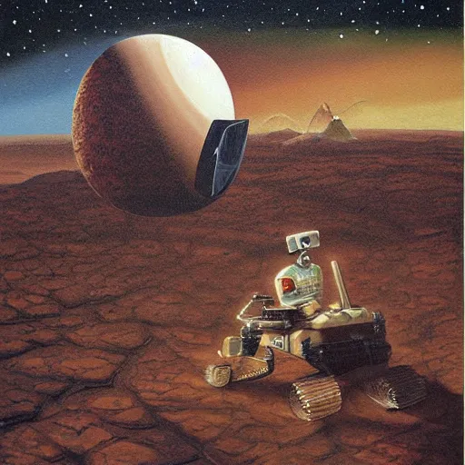 Prompt: extremely detailed painting of carl sagan on mars, detailed face