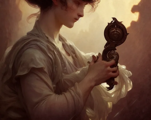 Image similar to photography of camille claudel, deep focus, d & d, fantasy, intricate, elegant, highly detailed, digital painting, artstation, concept art, matte, sharp focus, illustration, hearthstone, art by artgerm and greg rutkowski and alphonse mucha