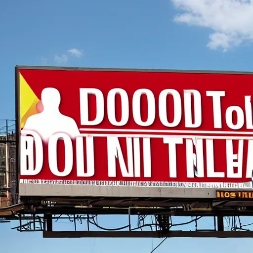 Prompt: billboard named do not answer!