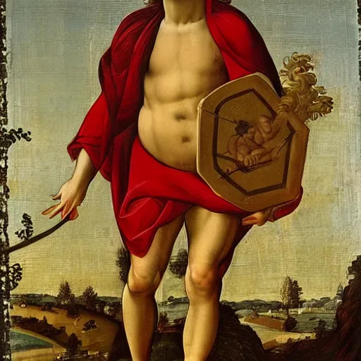 Prompt: benjamin netanyahu as cupid, baroque, rococo, by raphael and botticelli