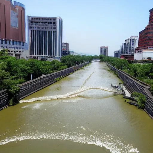 Image similar to money river flowing from government building