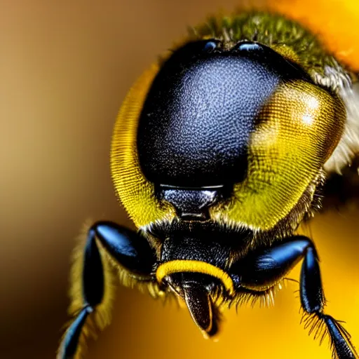 Image similar to closeup of a wasp's head, nature, macro, detailed, lighting