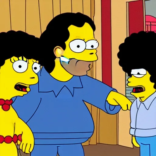 Image similar to michael jackson in a Simpsons episode