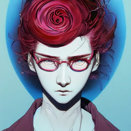 Image similar to prompt : fashion tv character portrait soft light painted by james jean and katsuhiro otomo and erik jones, inspired by akira anime, smooth face feature, intricate oil painting, high detail illustration, sharp high detail, manga and anime 1 9 9 9