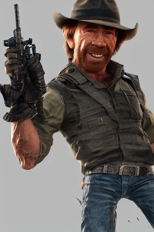 Prompt: Chuck Norris, concept art, artstation, octane, 3D render