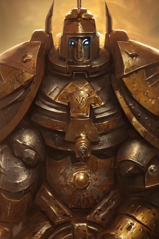 Image similar to armor portrait heros warhammer 4 0 k horus heresy fanart - the primarchs emperor by johannes helgeson animated with vfx concept artist & illustrator global illumination ray tracing hdr fanart arstation zbrush central hardmesh 8 k octane renderer comics stylized