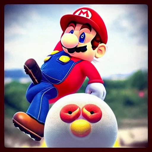 Image similar to “Mario saves peach, live action”