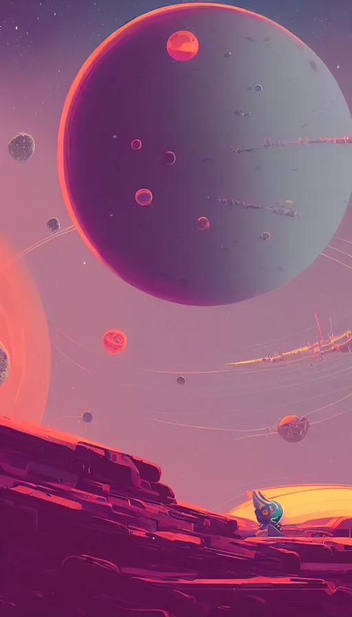 Prompt: crypt planet in space, sharp focus, james gilleard, moebius, print, cinematic, game art