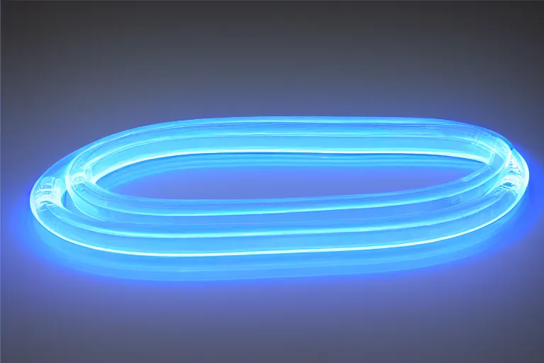 Prompt: transparent long clear dark blue plastic hyperloop pipe glowing in the dark