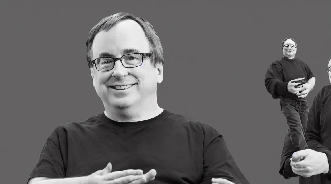 Image similar to vinil scale figure of Linus Torvalds, photo product