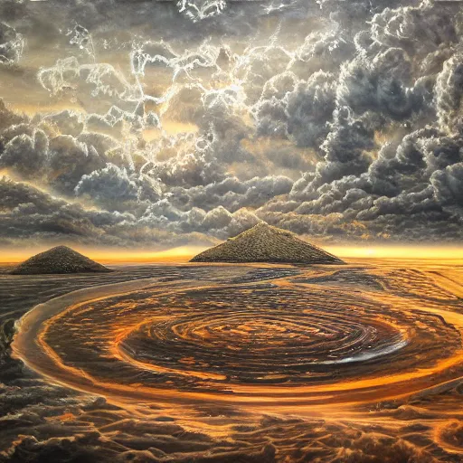 Image similar to consciousness defines reality, oil on canvas, intricate, 8k, HDR, CG Society