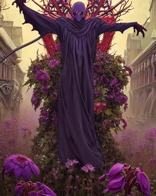 Prompt: the platonic ideal of flowers and roots of cletus kasady ultimate carnage thanos dementor doctor doom chtulu nazgul, detailed, intricate, hyperrealism, intense, scary, decay, dmt, art by brock hofer and artgerm and greg rutkowski and alphonse mucha