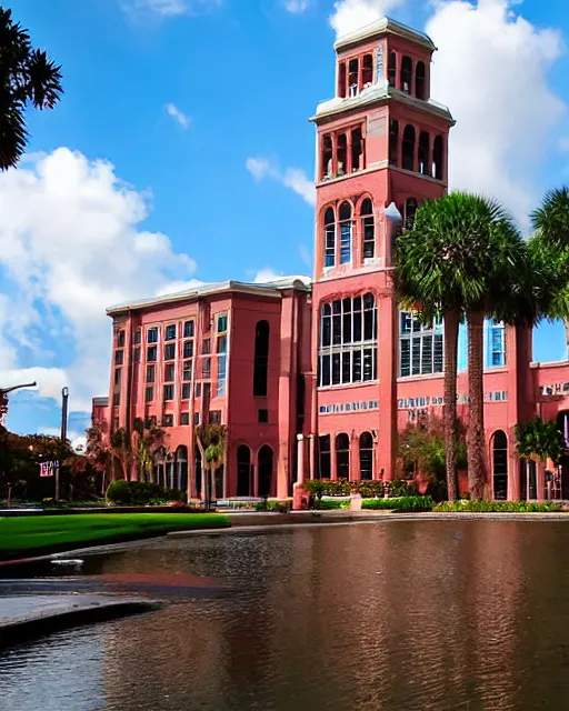 Image similar to university of tampa, cyberpunk