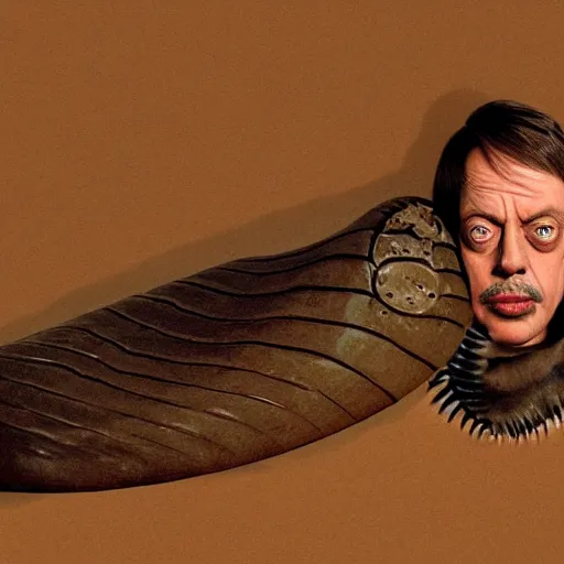 Image similar to Steve buscemi as a sandworm from Dune