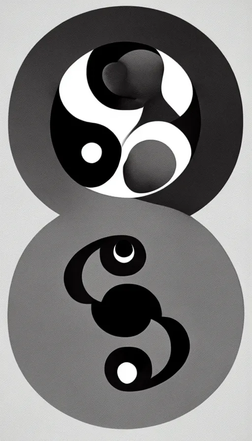 Image similar to Abstract representation of ying Yang concept, from Berserk