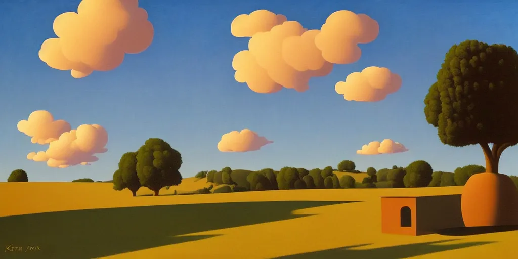 Image similar to the last day, blue sky, summer evening, kenton nelson