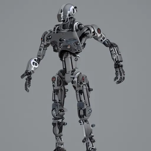 Image similar to 3 d kitbash kit, cyborg, hardsurfe, subdivision