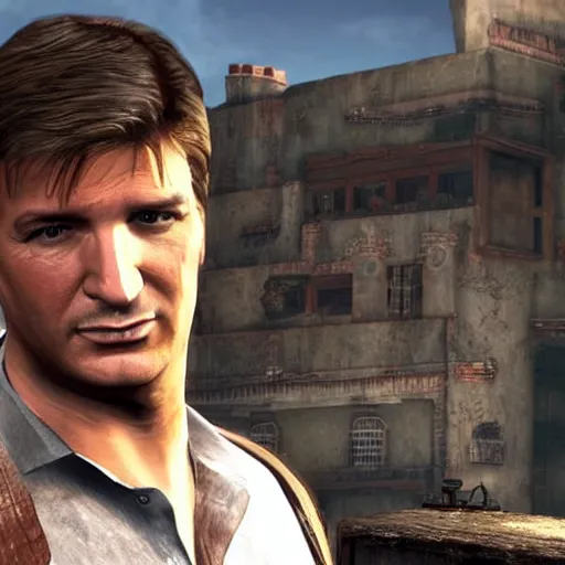 Image similar to nathan fillion in the video game uncharted