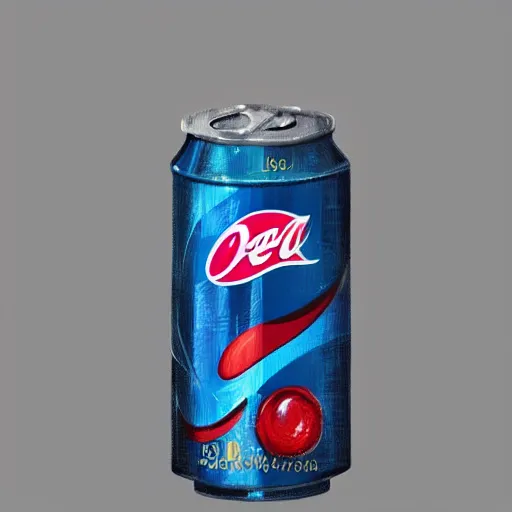 Image similar to a can of pepsi, intricate and very very beautiful and elegant, highly detailed, digital painting, artstation, concept art, smooth and sharp focus, illustration