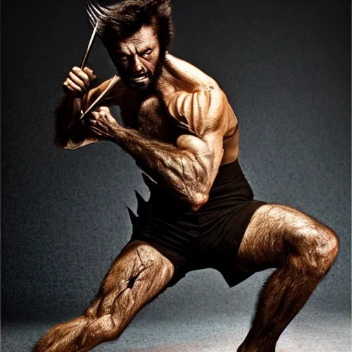 Image similar to the wolverine, zombie, full body shot by yousuf karsh, golden hour, realistic, body shot, sharp focus, 8 k high definition, insanely detailed, intricate, elegant