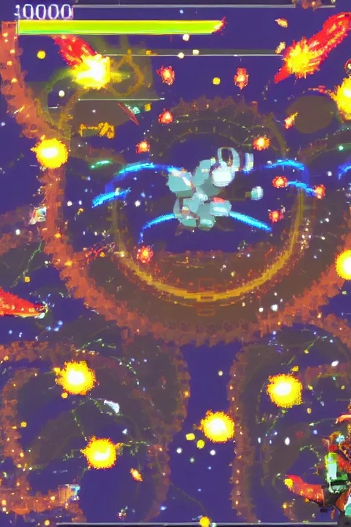 Prompt: bullet hell shmup