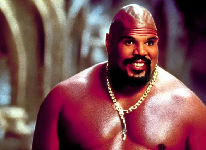 Image similar to film still of sinbad as kazaam in the movie kazaam 1 9 9 6