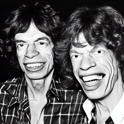 Image similar to mick jagger ronald mcdonald